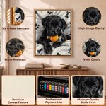 Personalized Oil Painting Style Sleeping Pet Photo Canvas Prints with Name Home Decor Ship from USA Christmas Birthday Gift for Pet Lovers