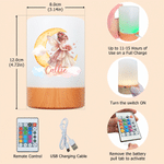 Luz nocturna LED personalizada con diseño de nube de colores, flor de nacimiento y toque de hadas, con control táctil, para dormitorio o habitación infantil; regalo de cumpleaños para niños, amigos y  9