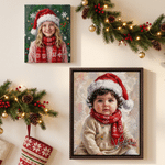 Personalized Christmas Theme Snowflake Photo Canvas Prints with Name Home Decor Ship from USA Christmas Birthday Gift for Family Friends