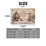 Personalized Santa Snow Scene Anti-Slip Doormat with Text Year and Name Home Decor Christmas Housewarming Gift for Family Parent