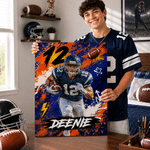 Gepersonaliseerde canvasafdrukken van voetballers in graffiti-stijl met naam – woondecoratie, verzending vanuit de VS – cadeau voor voetballiefhebbers