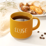 Personalisierte, mehrfarbige Keramik-Kaffeetasse (12 oz) mit Keksmuster und Namensgravur – für das Homeoffice, als Geburtstagsgeschenk für Familie, Freunde und Kollegen