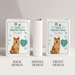 Personalized Pet Photo Paw Heart Ceramic Book Vase with Name and Text Home Decor Memorial Gift for Pet Owners Flower Lovers