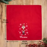 Personalized Christmas Nutcracker Reusable Napkin with Name Holiday Table Decor Christmas Gift for Family Friends