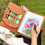 Personalized Great Things Birth Flower Initial PU Leather A5 Notebook Cover with Name Daily Travel Use Birthday Christmas Gift for Women Friends