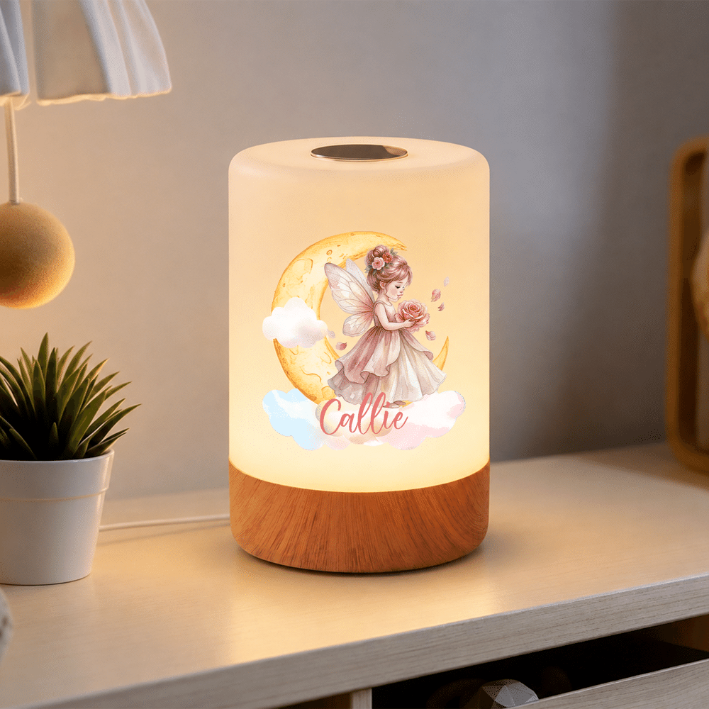 Luz nocturna LED personalizada con diseño de nube de colores, flor de nacimiento y toque de hadas, con control táctil, para dormitorio o habitación infantil; regalo de cumpleaños para niños, amigos y  3