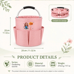 Personalised Cartoon Character Birth Flower Waterproof Gardening Tool Bag with Name Retirement Birthday Gift for Mother Gardening Lovers