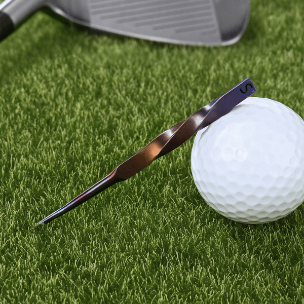 Personalized Handcraft Portable Gradient Stainless Steel Twisted Golf Divot Tool with Engraved Initial Club Birthday Gift for Golfer Coach