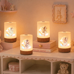 Luz nocturna LED personalizada con diseño de nube de colores, flor de nacimiento y toque de hadas, con control táctil, para dormitorio o habitación infantil; regalo de cumpleaños para niños, amigos y  4