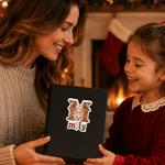Personalized Christmas Theme 3D-Effect Artwork Cartoon Sitting Character Photo Stickers with Name Gift Decor Christmas Holiday Gift for Friends