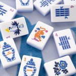 Personalised Portable Secret Garden Mahjong Tile with Initial Bamboo Bag Birthday Anniversary Gift for Mahjong Lovers Mahjong League Member