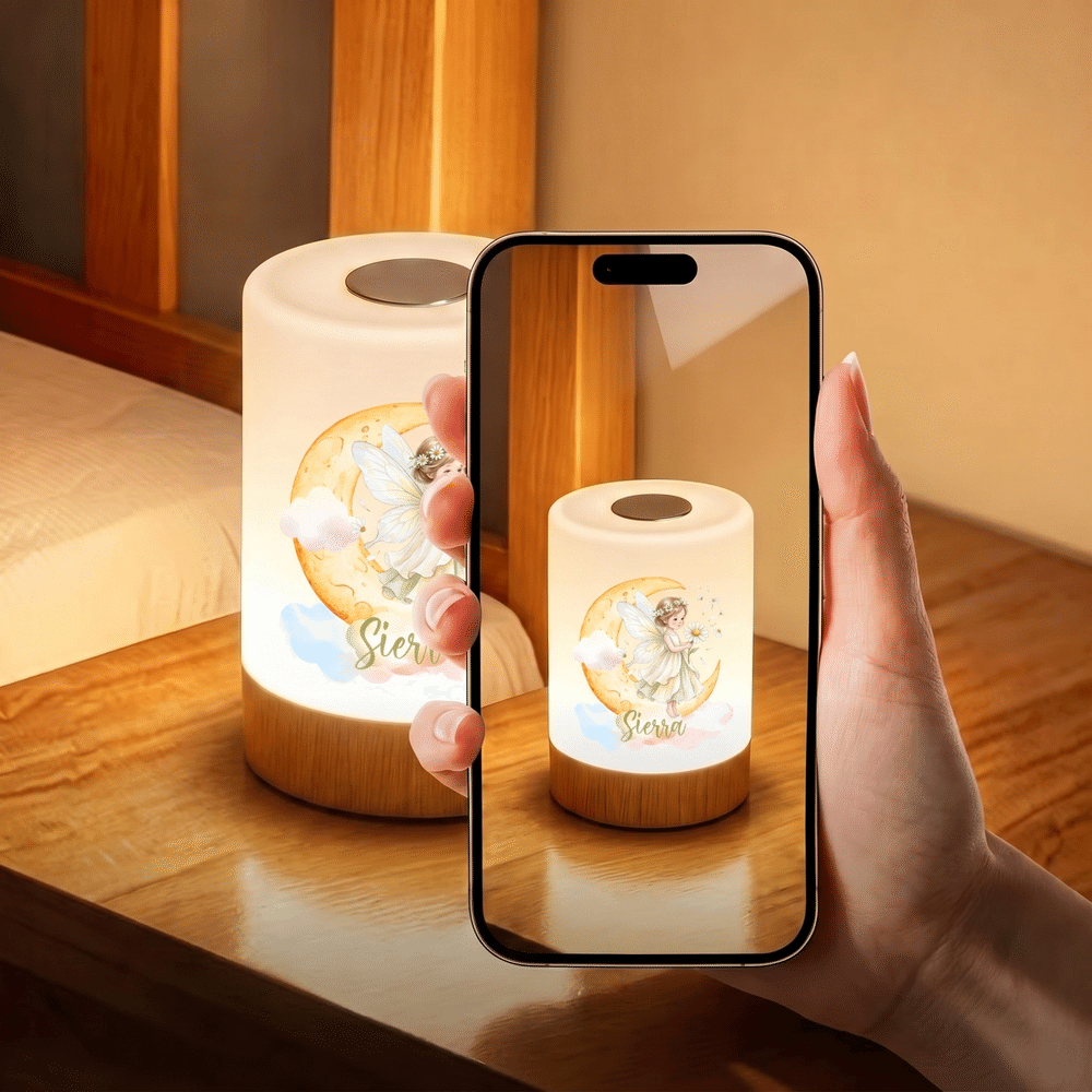 Luz nocturna LED personalizada con diseño de nube de colores, flor de nacimiento y toque de hadas, con control táctil, para dormitorio o habitación infantil; regalo de cumpleaños para niños, amigos y  2