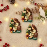 Personalized 2D Crochet Girl Yarn Wooden Acrylic Christmas Tree Ornament with Name Home Decor Christmas Gift for Crochet Lovers