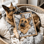 Personalized Oil Painting Style Sleeping Pet Photo Canvas Prints with Name Home Decor Ship from USA Christmas Birthday Gift for Pet Lovers