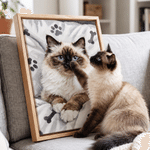 Personalized Oil Painting Style Sleeping Pet Photo Canvas Prints with Name Home Decor Ship from USA Christmas Birthday Gift for Pet Lovers