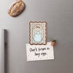 Personalised Magnetic Watercolor Pet Portrait Acrylic Fridge Magnets with Name Daily Decor Pet Party Gift for Pet Lovers