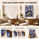 Impresión en lienzo personalizada con estilo pintura al óleo grafiti foto de guitarra acústica y nombre regalo de cumpleaños para amigos