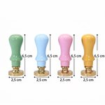 Gepersonaliseerde keramische stempel in diverse kleuren met patroon en naam voor pottenbakken en kleibewerking - verjaardagscadeau voor pottenbakkers