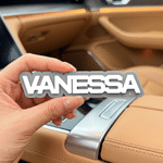 Personalised Multicolour 3D Effect Acrylic Waterproof Car Emblem Badge with Text Car Decor Birthday Gift for Car Owners Family Friends