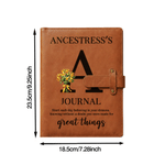 Personalized Great Things Birth Flower Initial PU Leather A5 Notebook Cover with Name Daily Travel Use Birthday Christmas Gift for Women Friends