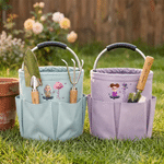 Personalised Cartoon Character Birth Flower Waterproof Gardening Tool Bag with Name Retirement Birthday Gift for Mother Gardening Lovers