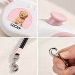 Laisse pour animal de compagnie rétractable personnalisée avec photo et nom - Cadeau d'usage quotidien pour les propriétaires de chiens chats 9