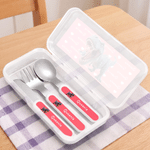 Personalized Cartoon Dinosaur Kid Character Photo Fork Spoon Knife 3 Pcs Cutlery Set with Name and Case Back to School Birthday Gift for Boys Girls