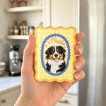 Personalised Magnetic Watercolor Pet Portrait Acrylic Fridge Magnets with Name Daily Decor Pet Party Gift for Pet Lovers