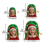 Personalized Oil Painting Style Photo Multicolor Large Drawstring Christmas Gift Bag with Name Christmas Party Gift for Kids Friends