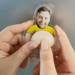 Personalised Funny Face Photo Squishy Belly Acrylic Fridge Magnet with Name and Text Home Decor Birthday Christmas Gift for Father Husband Man