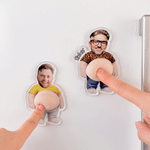 Personalised Funny Face Photo Squishy Belly Acrylic Fridge Magnet with Name and Text Home Decor Birthday Christmas Gift for Father Husband Man