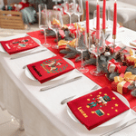 Personalized Christmas Nutcracker Reusable Napkin with Name Holiday Table Decor Christmas Gift for Family Friends