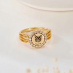 Anillo de plata de ley personalizado con foto de mascota: delicada joya con nombre, recuerdo tras la pérdida de una mascota, regalo para propietarios de mascotas y padres