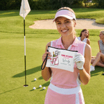 Personlig ”Fore O’Clock Somewhere”-golfkosmetiktask med plats för namn och år – en perfekt födelsedags- eller klubbjubileumspresent för kvinnliga golfentusiaster