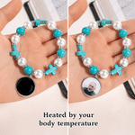 Personalized Heat-Activated Hidden Photo Beads Bracelet with Cross Religious Daily Wear Memorable Birthday Gift for Faith Believers