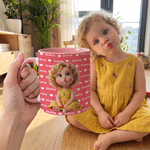 Personalized Cartoon 3D-Effect Artwork Character Photo 11 oz 15 oz Ceramic Mug with Name Daily Use Christmas Birthday Gift for Kids