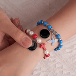 Personalized Heat-Activated Hidden Photo Beads Bracelet with Cross Religious Daily Wear Memorable Birthday Gift for Faith Believers