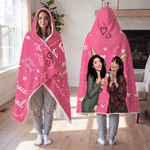 Personalized Besties Friends Sisters Forever Photo Soft Throw Hooded Blanket with Name and Year Anniversary Birthday Gift for Best Friends
