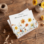 Personalised Birth Flower Foldable Note Card with Name and Envelope Set of 20 Daily Use Stationery‍ Birthday Gift for Her
