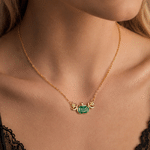 Collana personalizzata in argento sterling a tema Halloween con zucca e pietra natale: gioiello delicato da indossare tutti i giorni, ideale come regalo di compleanno o per Halloween per le amiche