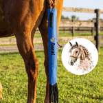 Sac de protection pour queue de cheval personnalisé, orné d'un motif de cheval rose, avec prénom et franges – Pour le pansage quotidien, les concours hippiques et comme cadeau pour les propriétaires e