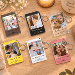 Porte-clés en acrylique multicolore avec photo personnalisée et texte – Pour un usage quotidien, un anniversaire, un cadeau « juste parce que », pour de nouveaux parents, un couple ou des meilleurs am