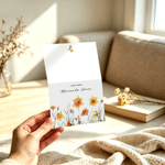 Personalised Birth Flower Foldable Note Card with Name and Envelope Set of 20 Daily Use Stationery‍ Birthday Gift for Her