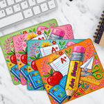 Personalized Classic Teacher‑Themed Pattern Non-Slip Mouse Pad with Name Office Use Birthday Teacher's Day Gift for Teacher