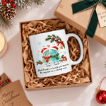 Personalized Christmas Bestie Sea Glass 11 oz 15 oz Ceramic Coffee Mug with Names Christmas Gift for Bestie Friend