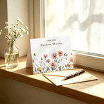 Personalised Birth Flower Foldable Note Card with Name and Envelope Set of 20 Daily Use Stationery‍ Birthday Gift for Her