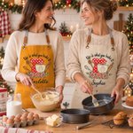 Personalised Life is What You Bake It Floral Vintage Canvas Baking Apron with Name Kitchen Birthday Gift for Bakers Cooking Lovers