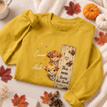 Personalized Highland Cow Pattern Kid Adult T-shirt Sweatshirt Hoodie with Title and 1-16 Names Family Outfit Thanksgiving Christmas Gift for Family
