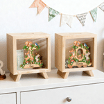 Personalized Cute Forest Animal Initial Wooden Money Box Piggy Bank with Name Birthday Anniversary Gift for Kids