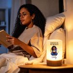 Personalized 3D-Effect Artwork Cartoon Reader Photo Rechargeable Touch Control LED Night Light with Name Birthday Gift for Friends Bookworms Kids